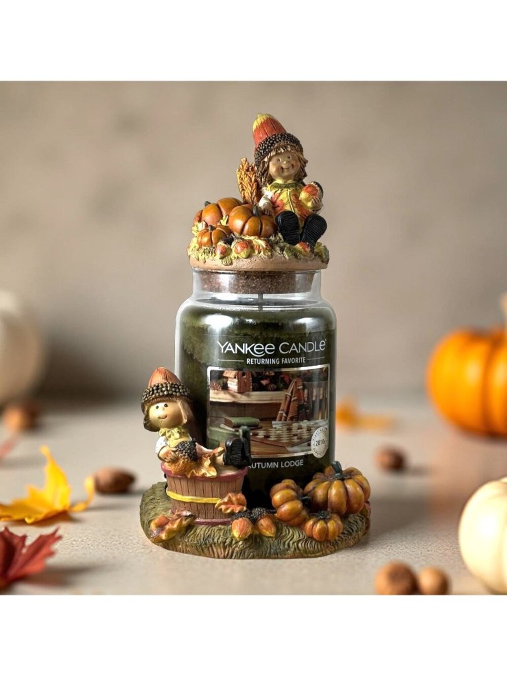 Yankee Candle “Harvest Babies / Nut Baby” Topper & Base | Fall Pumpkin Display S